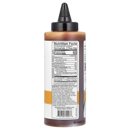 KINDER'S, Соус для барбекю, с медом, 439 г (15,5 унции)