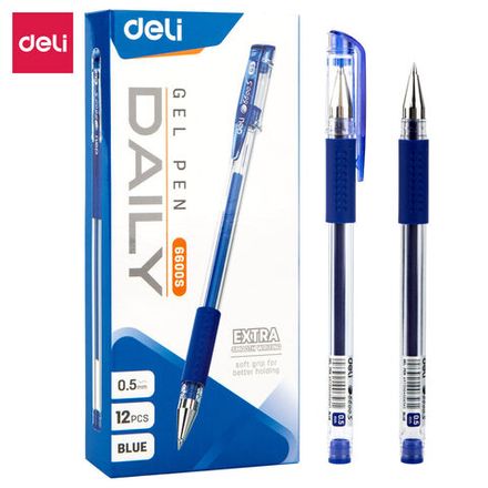 Ручка гелевая Deli Daily E6600SBlue-BL, синяя, 0.7мм, 1 шт.