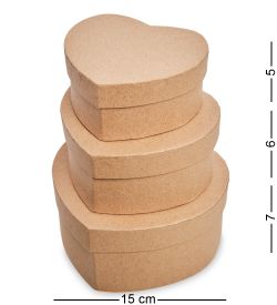 WG-114 Набор коробок из 3шт «Браун»