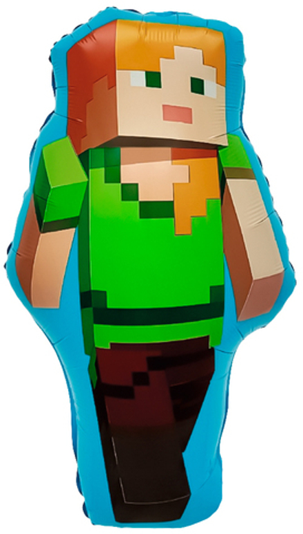 Шар (29''/74 см) Фигура, Пиксельная девушка, 1 шт.