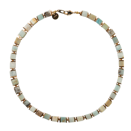Колье "КУБ" amazonite