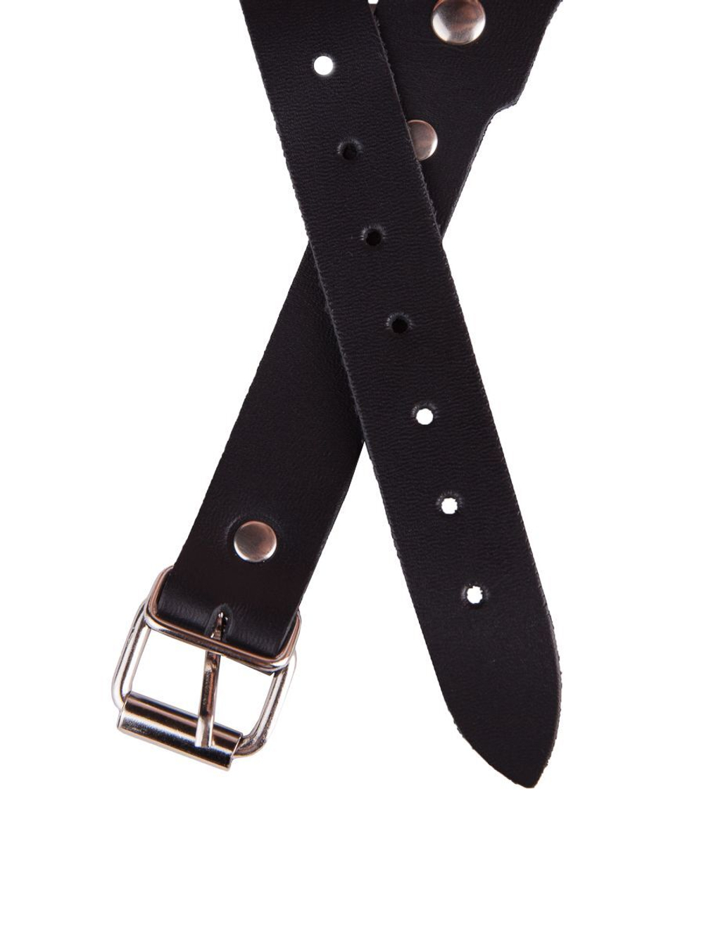 Маска из натуральной кожи с контрастной строчкой по краю