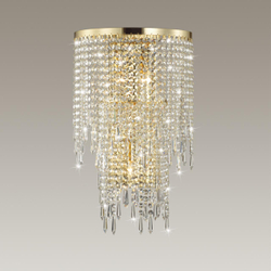 5028/3W MODERN ODL23 621 золотой/прозрачный металл/хрусталь Бра E14 3*40W CHOKKA