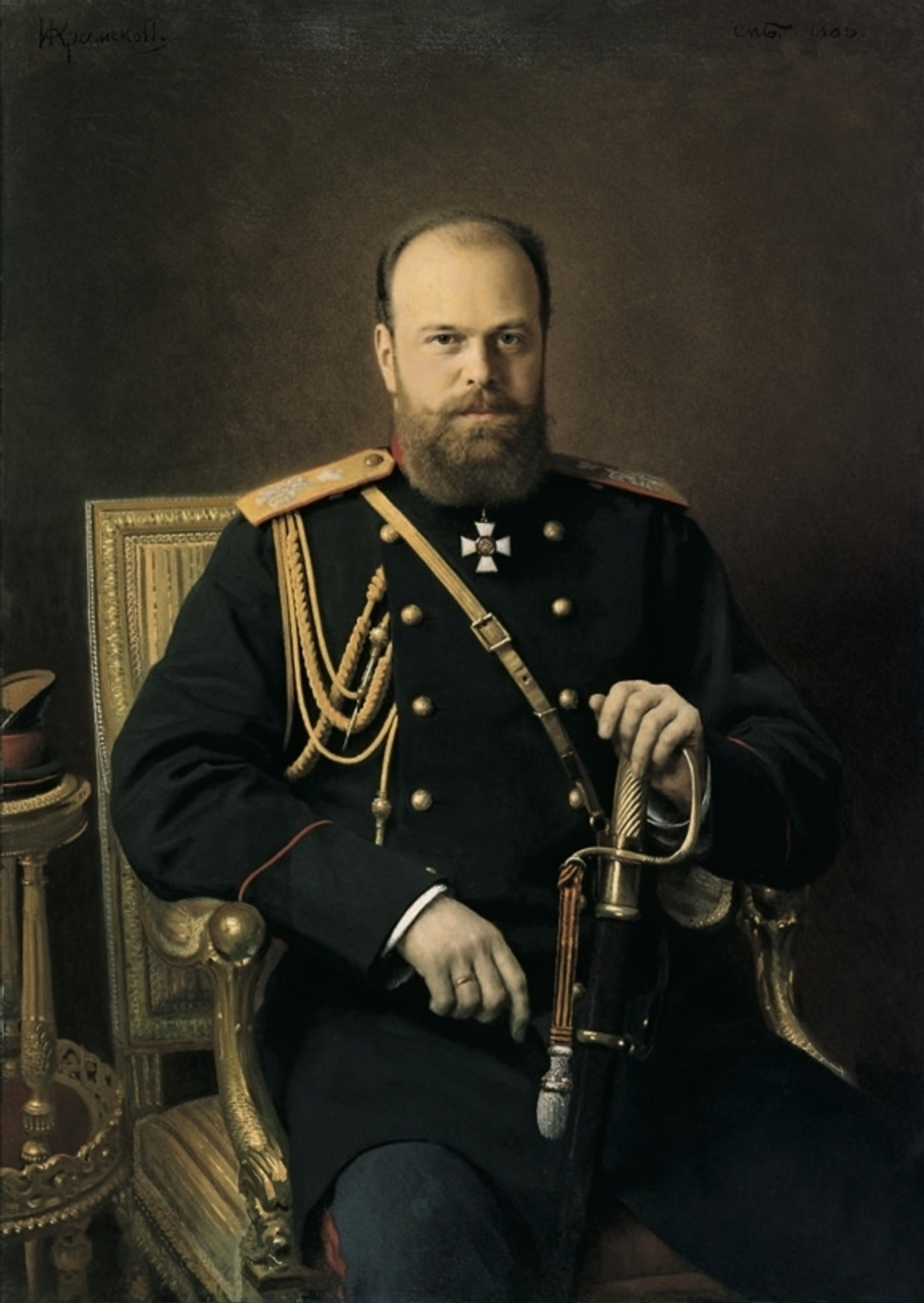 1 рубль 1883 г. Александр III. Коронация. XF