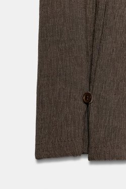 ZARA БРЮКИ С УЗОРОМ «ПЛАТОК», КОРИЧНЕВЫЙ