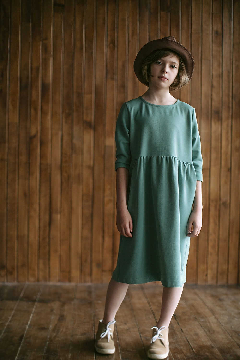 Платье  family look детское - мятное
