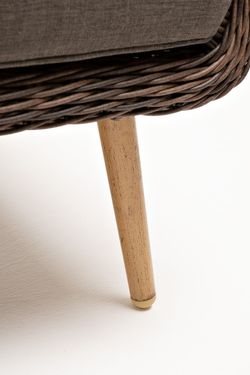 "Прованс" диван из искусственного ротанга трехместный, цвет коричневый