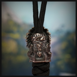 Темлячная бусина "Сидящий Бык" для ножей , бронза