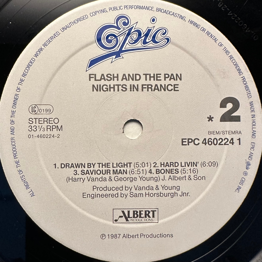 Flash And The Pan - Nights In France (Голландия 1987г.)