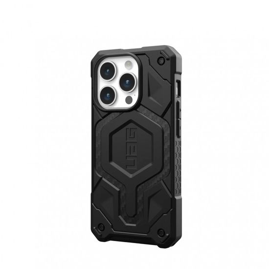 Чехол с поддержкой MAGSAFE Uag Monarch Pro для iPhone 15 Pro 6.1", цвет карбон (Carbon Fiber)
