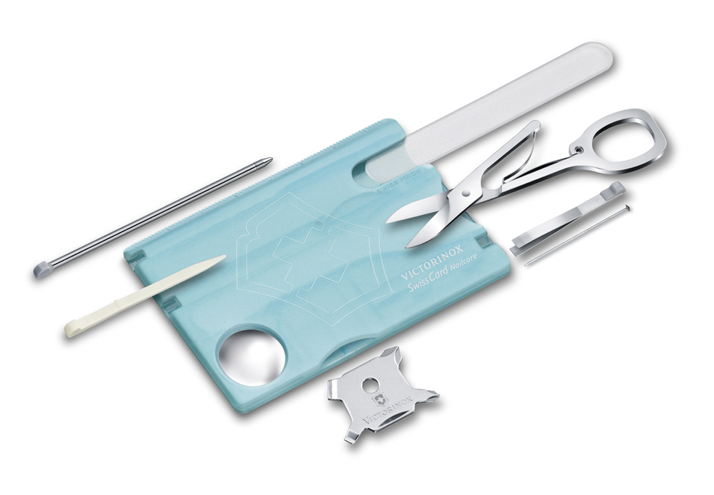 Швейцарская карточка Victorinox SwissCard Nailcare, голубая