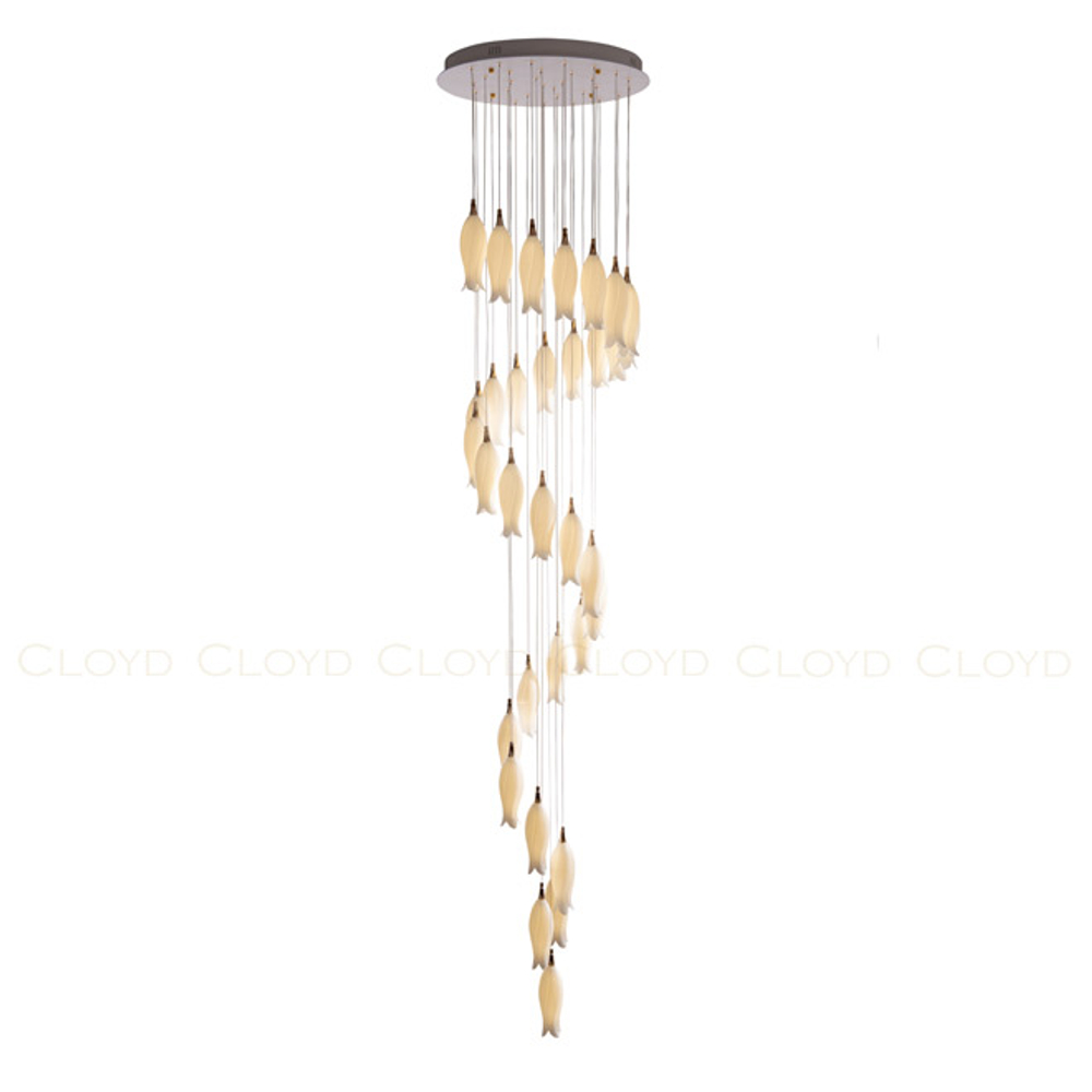 Люстра Cloyd ARGANA C31 / выс. 270 см - керамика - E14 - белый (арт.11239)