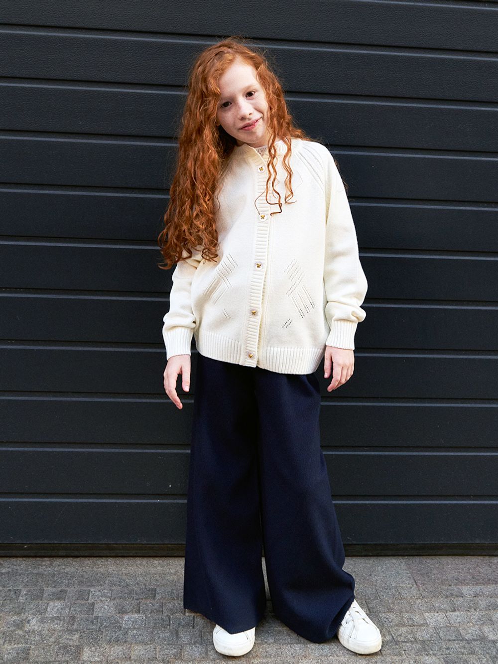 Кардиган для девочки AT941 молочный