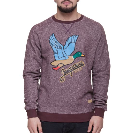Толстовка ЗАПОРОЖЕЦ Дичь Crewneck Бордовый Меланж