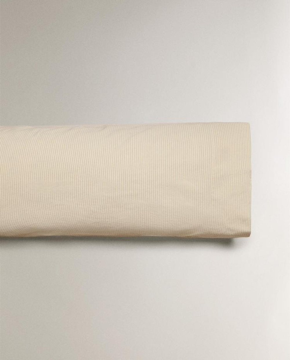 ZARA HOME ХЛОПКОВАЯ НАВОЛОЧКА В ПОЛОСКУ, БЕЖЕВЫЙ