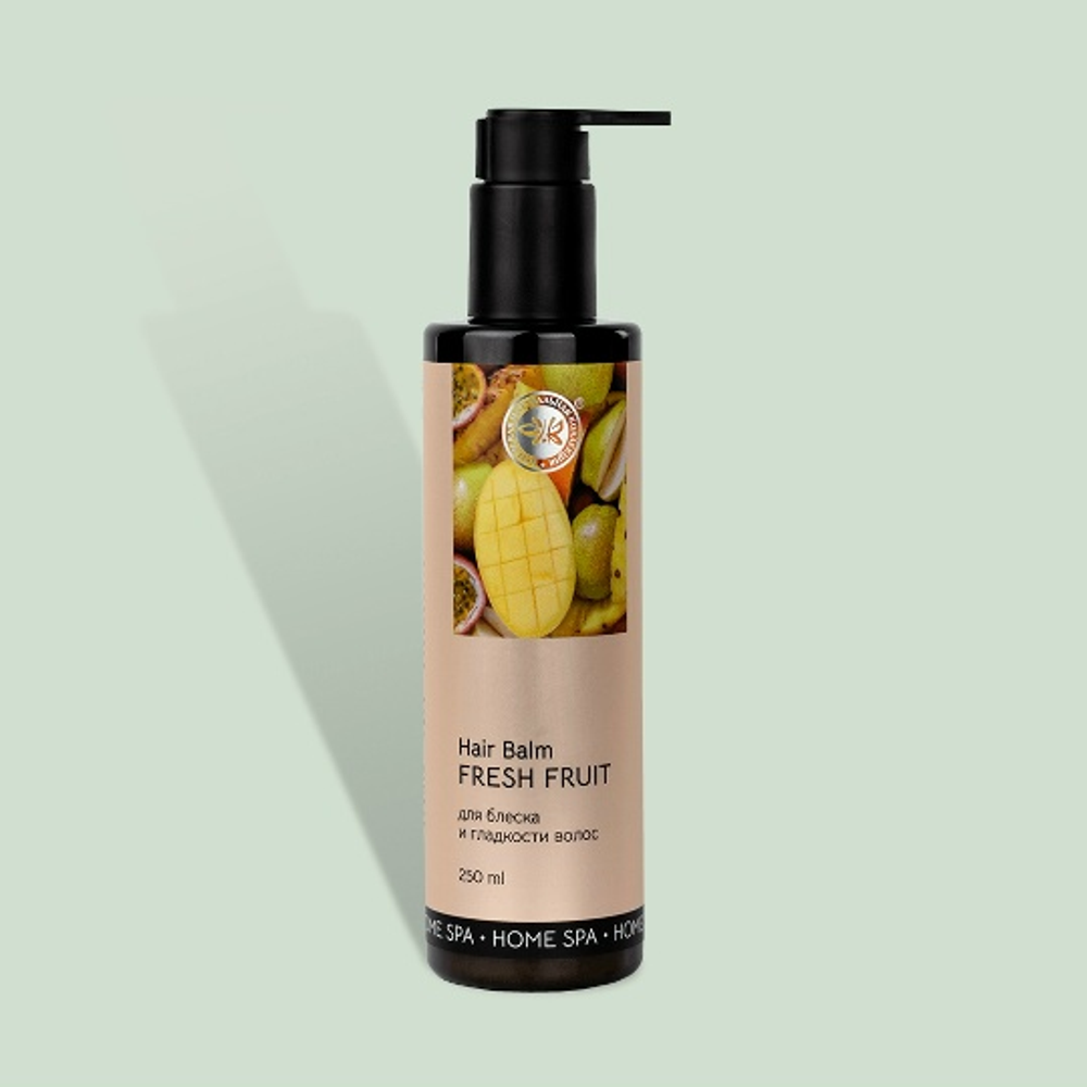 Бальзам для волос Фруктовый фреш «Для блеска и гладкости волос» HOME SPA, 250мл, ТМ КРЫМСКАЯ НАТУРАЛЬНАЯ КОЛЛЕКЦИЯ