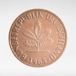 Germany, 2 Pfennigs, 1965, (Hamburg Mint - "J"), VF