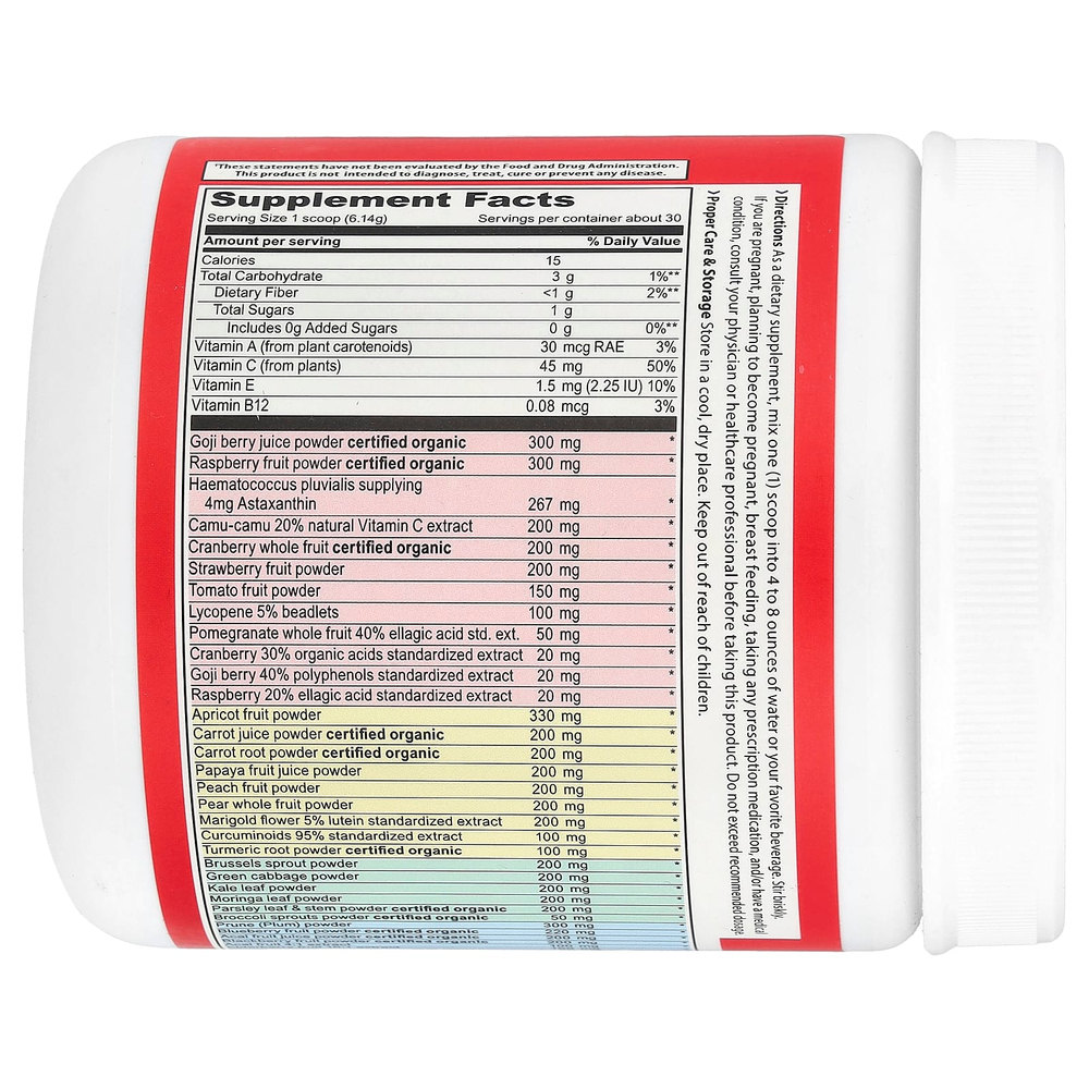 Vibrant Health, Spectrum Vibrance®, антиоксидантный суперпродукт, версия 3.1, ягодное ассорти, 184,2 г (6,5 унции)