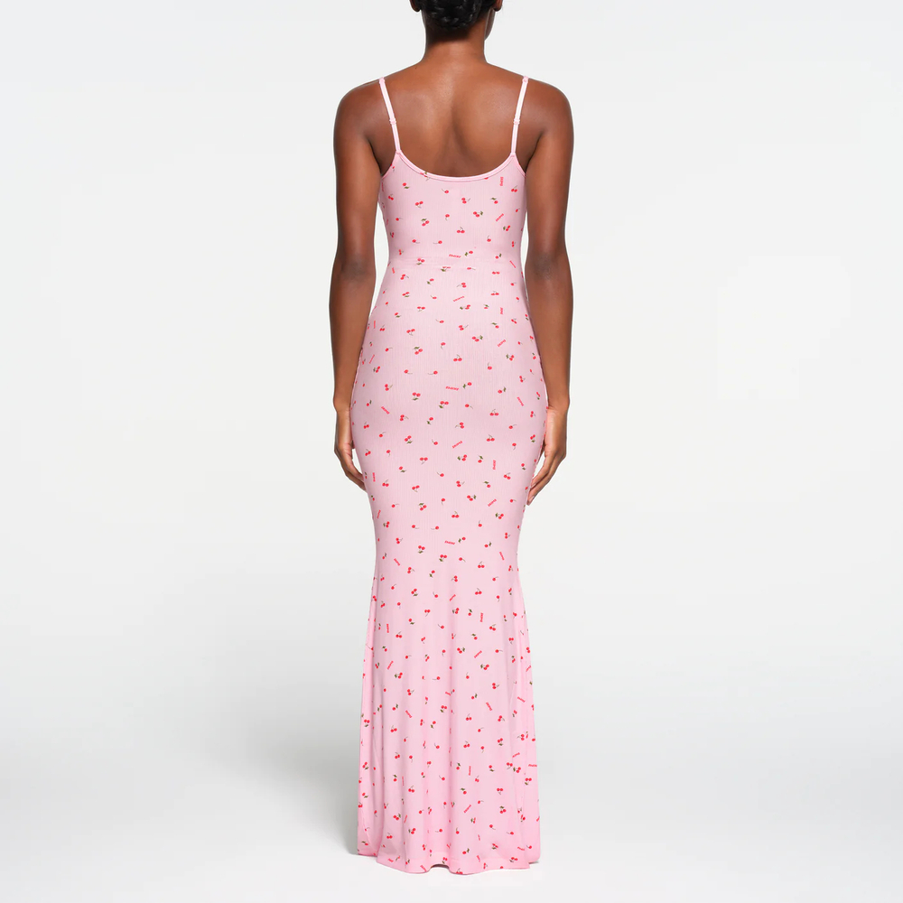 SKIMS Slip Dress Cherry Blossom Print