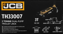 Домкрат подкатной гидравлический 3т (h min 133мм, h max 465мм) JCB JCB-TH33007