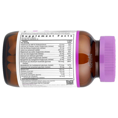 Bluebonnet Nutrition, хелатные мультиминералы, 120 капсуловидных таблеток