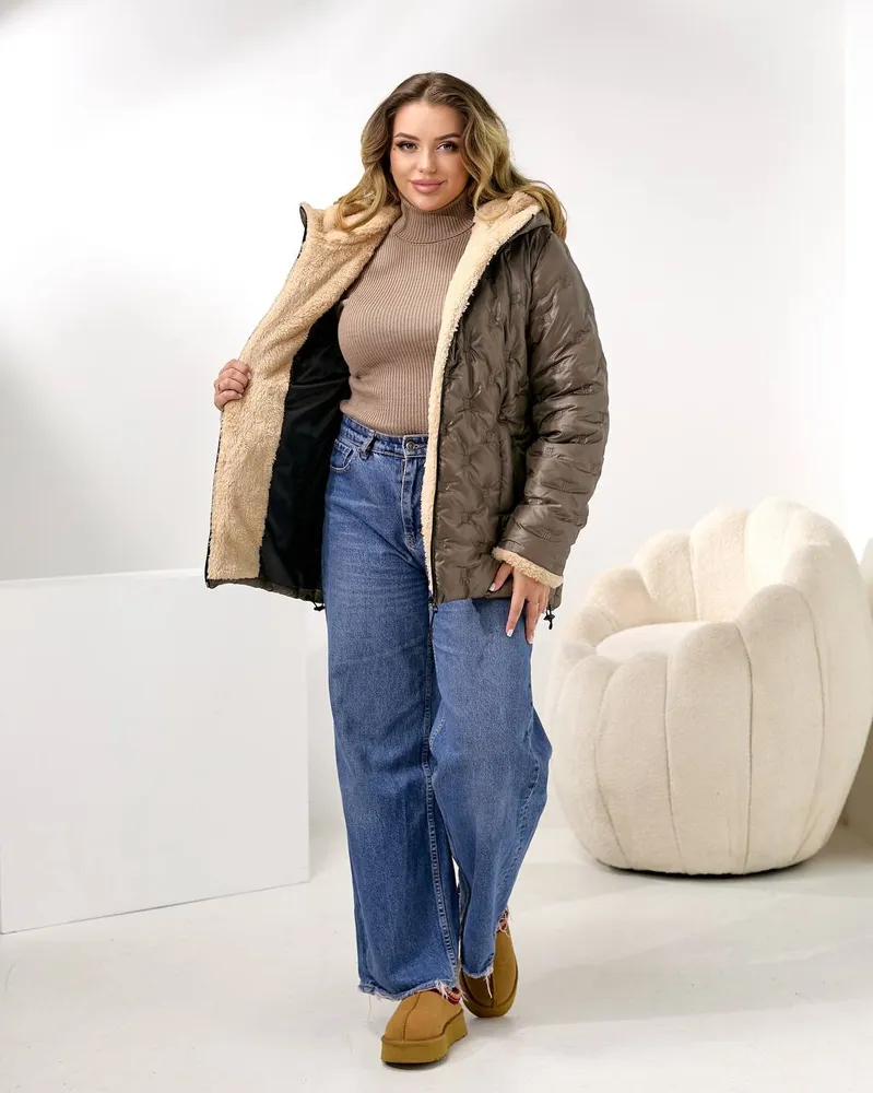 Куртка с мехом УК-4431-1 Фабрика Моды