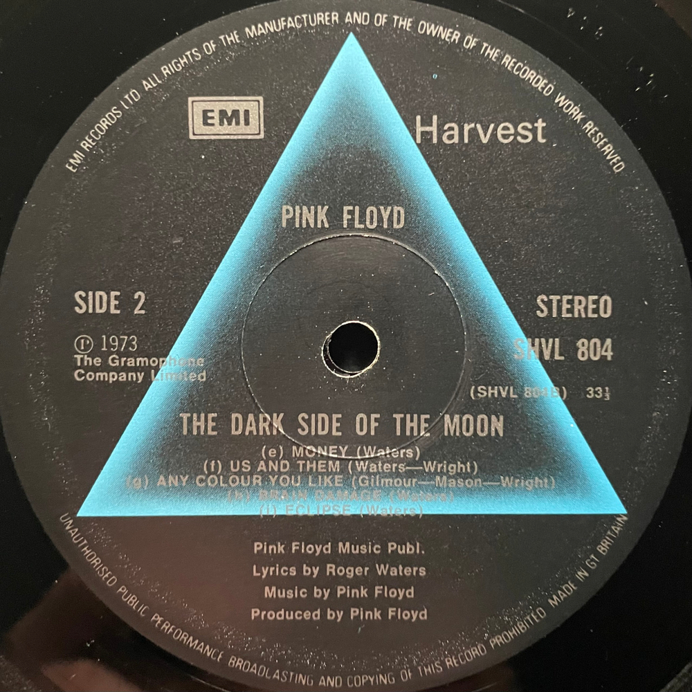 Pink Floyd - The Dark Side Of The Moon (Англия 1977г.)