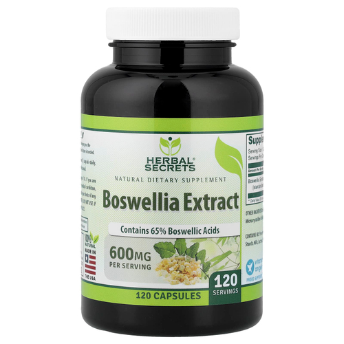 Herbal Secrets, Экстракт босвеллии, 600 мг, 120 капсул