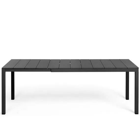 Стол металлический раздвижной Rio Alu, 140-210х85 см, антрацит