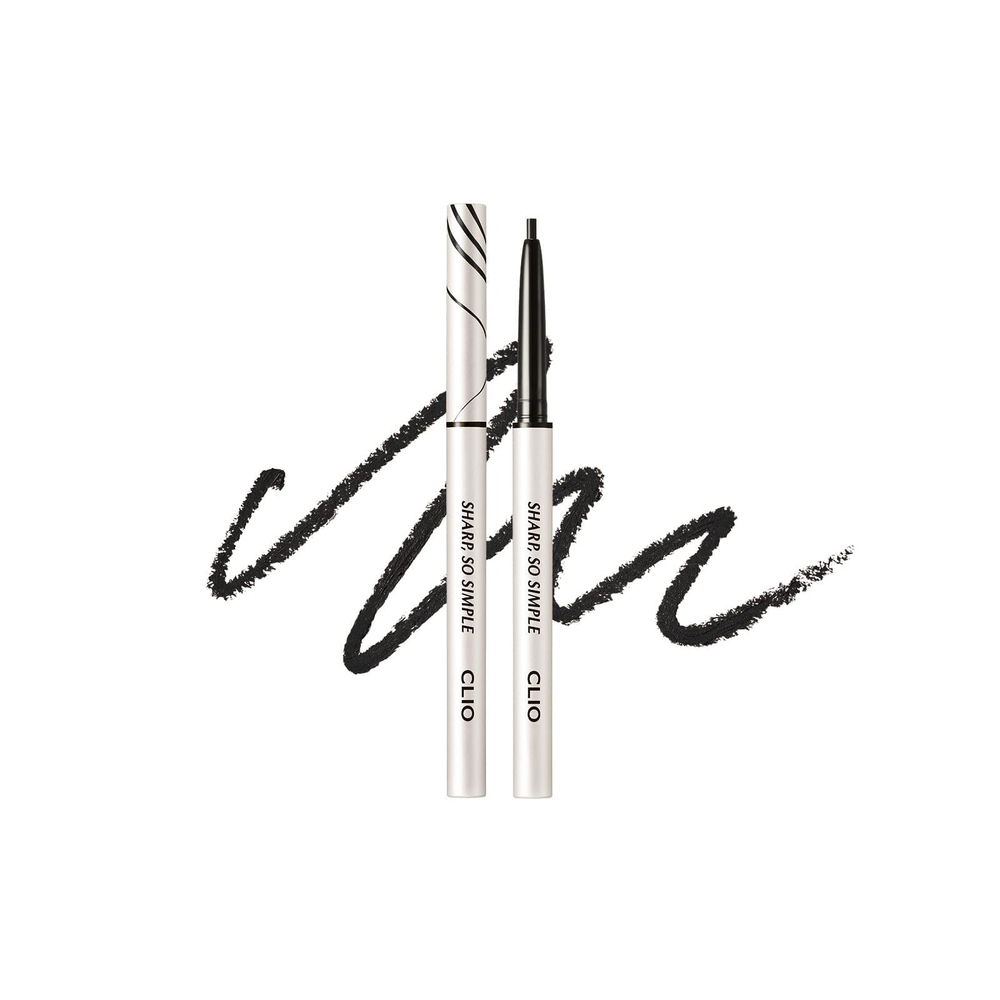 Clio, Sharp, водостойкая подводка для карандашей So Simple, 01 черная, 0,14 г (0,004 унции)