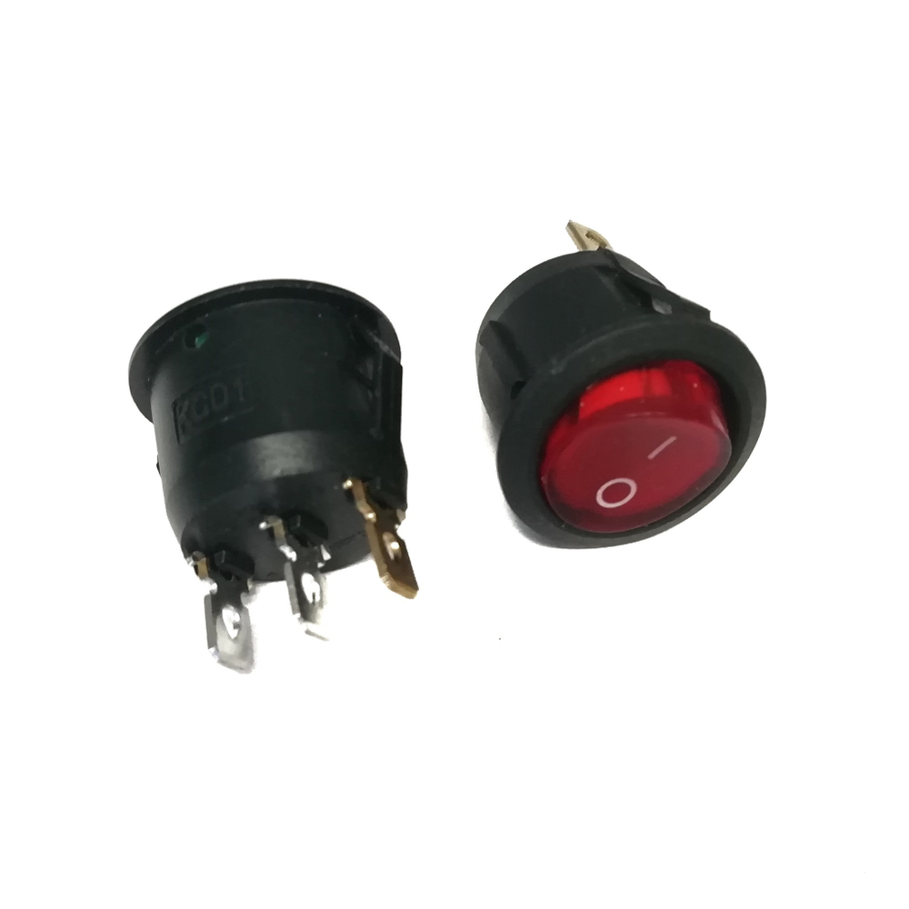 Переключатель круглый  ON-OFF (6A 250VAC) SPST 2P,