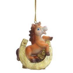 GAEM Фигурка декоративная подвесная "Лошадка", L5 W3 H7,5 см, 6в.