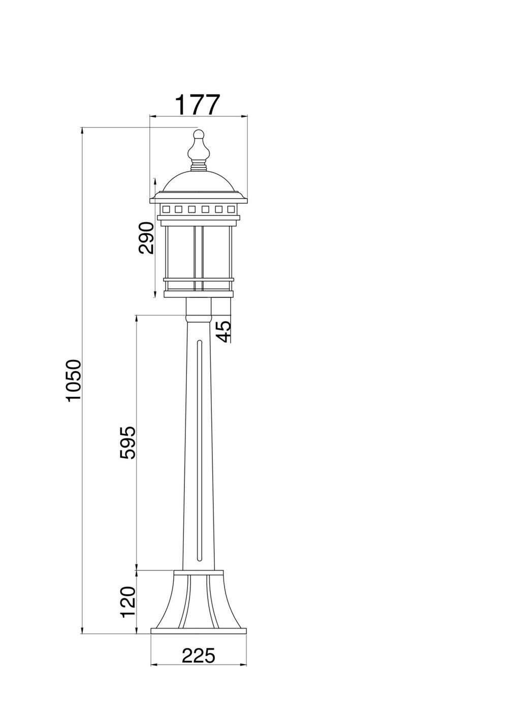 Парковый светильник Maytoni Salamanca O031FL-01BR