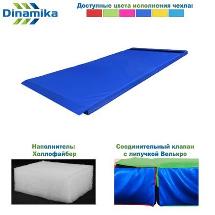 Мат гимнастический 2000х1000х50 оксфорд-велькро (холлослеп/холлофайбер)