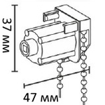 Карниз для римских штор "Компакт-Лип", цвет серебряный металлик, длина 55 см