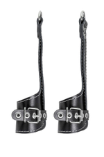 Черные подвесы с белой строчкой (Цвет: черный)