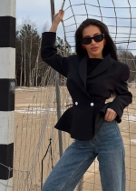 Жакет "Наденька, где твой Ипполит?", Черный