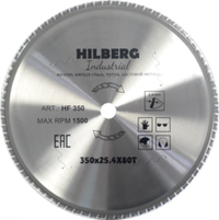 Диск пильный  Hilberg Industrial Металл 350*25,4*80Т HF350