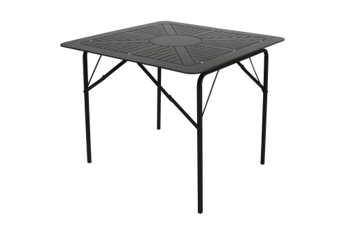 Стол к набору Бистро арт.KA6273 квадратный (каркас черный, столешница коричневая)