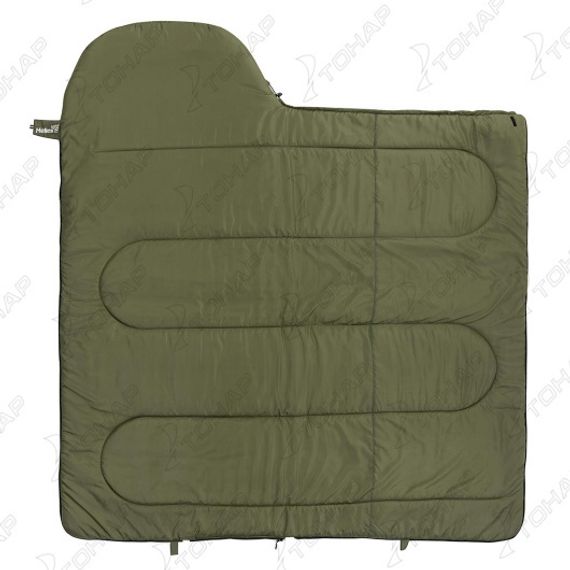 Спальный мешок OLYMPUS Wide Plus 300 (220х106, холлоф., зеленый/город) (T-HS-SB-OWP-300-NC) Helios