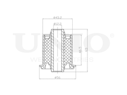 Сайлентблок задний переднего нижнего рычага UNIO RMP-20186