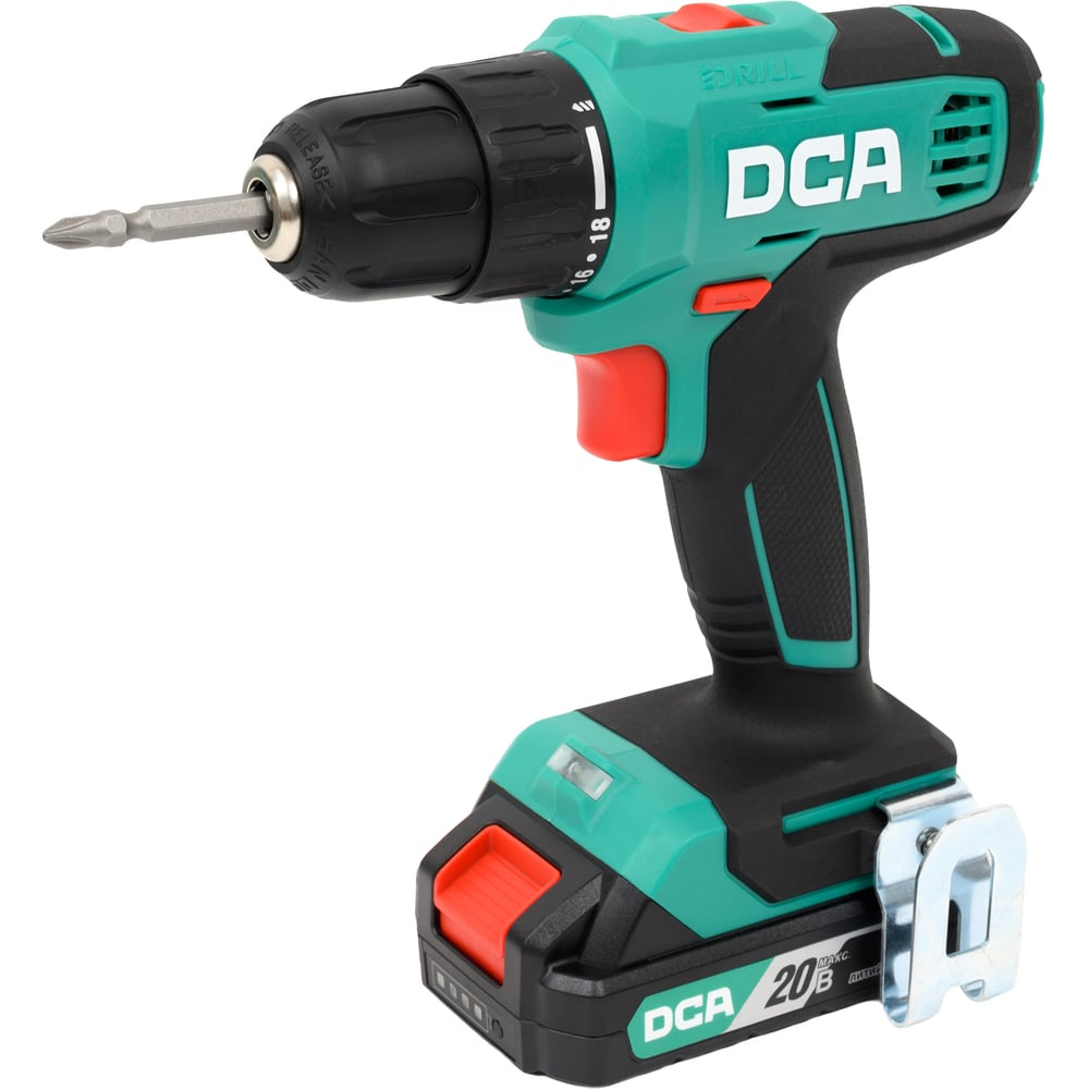Аккумуляторная дрель-шуруповерт DCA ADJZ2035 (TYPE AM) 2 АКБ 2 Ач, 1 ЗУ