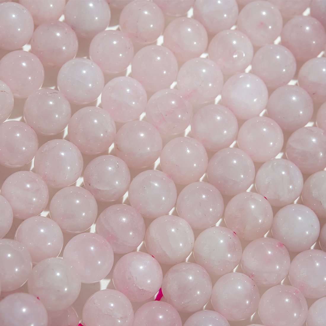 Розовый кварц натуральный, бусины в форме шара, 12мм