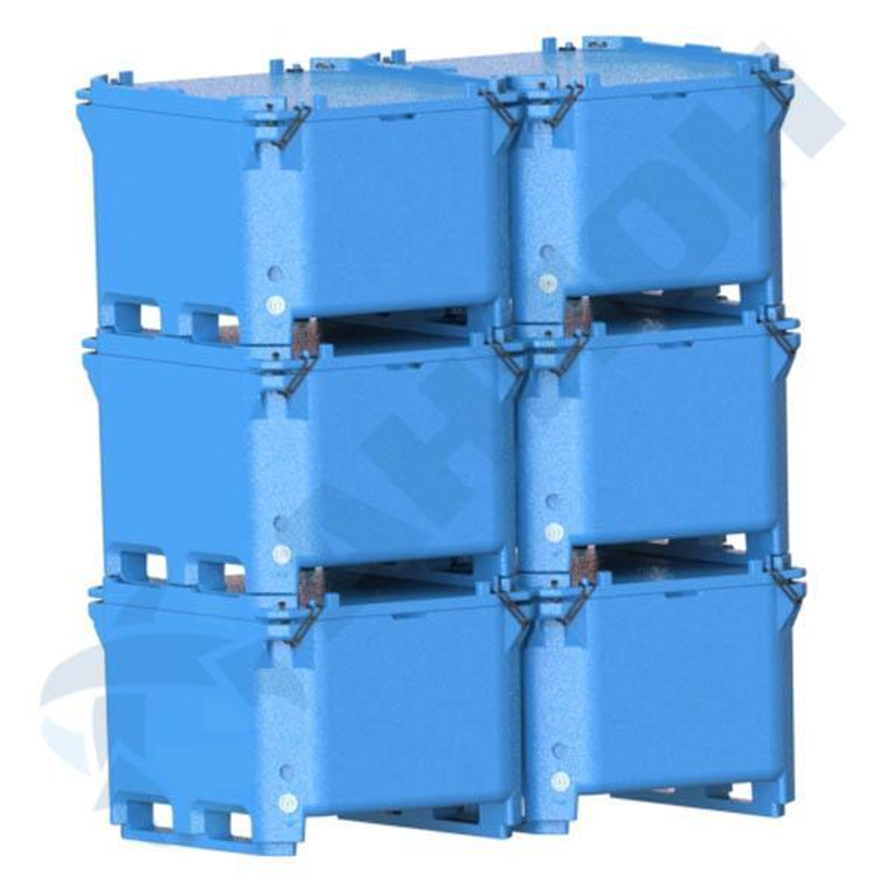 Изотермический контейнер 600 л Анион 600 л.(1240x1040x765см;синий) - арт.559526