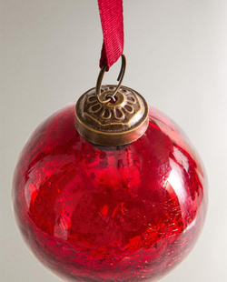 ZARA HOME ЕЛОЧНОЕ ИГРУШКА В ФОРМЕ ШАРА, КРАСНЫЙ