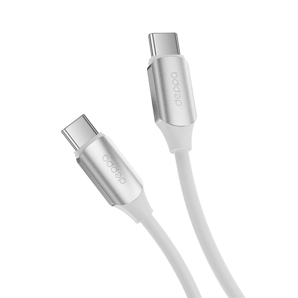 Дата-кабель Silk USB-С - USB-С, 100Вт, 1,5 м, белый