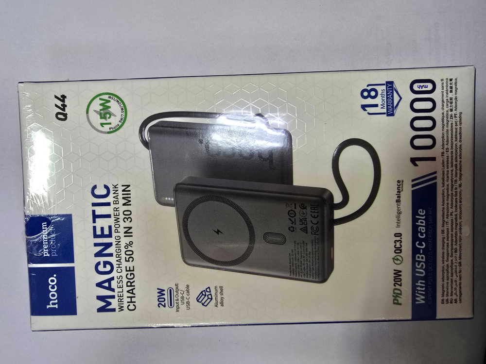 Портативный акк. HOCO Q44 Origen PD20W (10000mAh) Metal gray