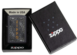Зажигалка Zippo Classic с покрытием Black Matte, латунь/сталь, черная, 38x13x57 мм