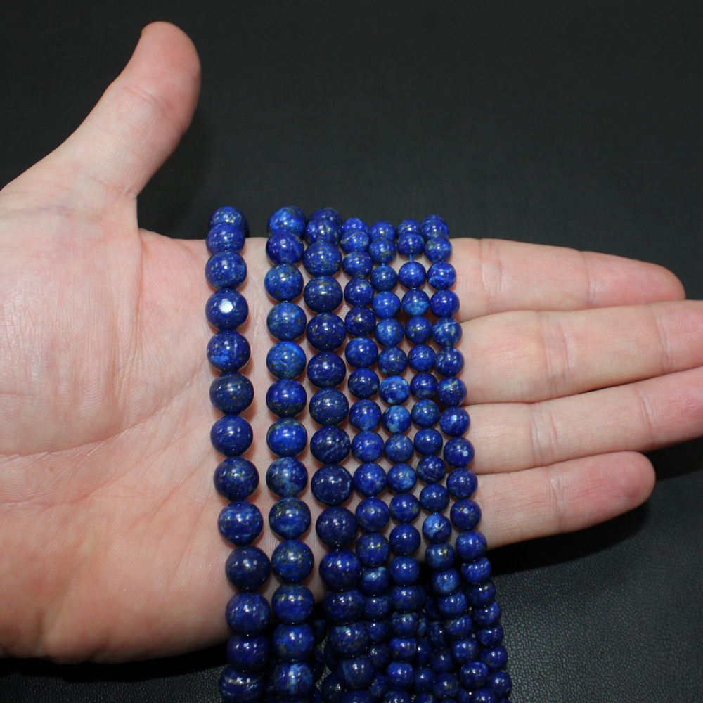 Лазурит Афганский А качество бусины 6мм 8мм 10мм