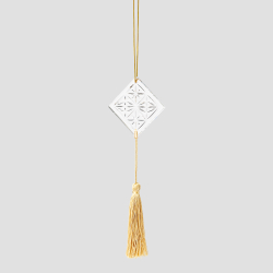 Набор из 3 хрустальных елочных игрушек Farforite «Звонко» в подарочной коробке